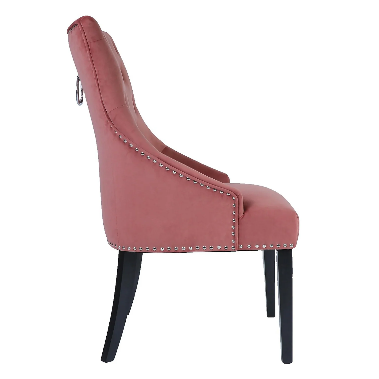 Annabelle Velvet Chairs - Set Of 2 - Rose 4 Annabelle Velvet Chairs - Set Of 2 - Rose - Image 4