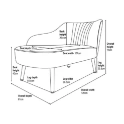 Gigi Velvet Chaise Longue - Cream -Cheap Deco Casa Store 13698291 2005020272527409