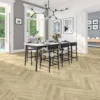 Kraus Herringbone Luxury Vinyl Floor Tile Sample - Wistow Oak