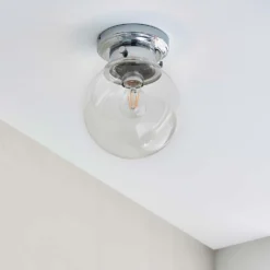 Cheswick Bathroom Flush Light - Chrome -Cheap Deco Casa Store 13794227 1514957104813507