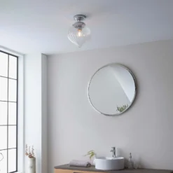 Cheston Bathroom Flush Light - Chrome -Cheap Deco Casa Store 13794228 8824957104307545