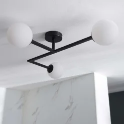 Hawkhill Bathroom Semi Flush Light - 3lt Black 12 Hawkhill Bathroom Semi Flush Light - 3lt Black -Cheap Deco Casa Store 13794230 1324957104723984