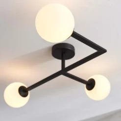 Hawkhill Bathroom Semi Flush Light - 3lt Black 13 Hawkhill Bathroom Semi Flush Light - 3lt Black -Cheap Deco Casa Store 13794230 1814957104759594