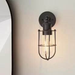 Portmore Bathroom Wall Light - Black -Cheap Deco Casa Store 13794239 1124957105504860