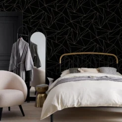 Next Scatter Geometric Black Wallpaper -Cheap Deco Casa Store 13827401 1154969471906491