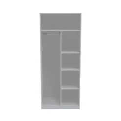 House Beautiful Internal Storage For Double Wardrobe, Dividing Panel, Shelves And Hanging Rail - White