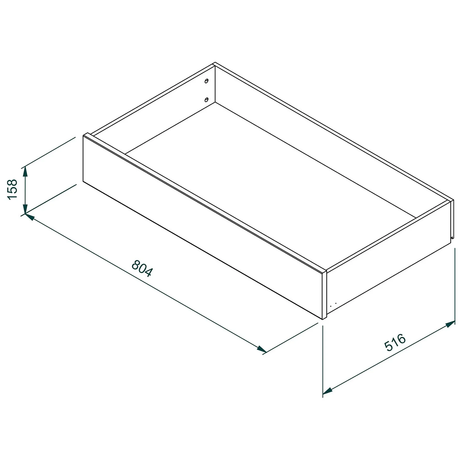 House Beautiful Double Wardrobe Internal Drawer - White 3 House Beautiful Double Wardrobe Internal Drawer - White - Image 3