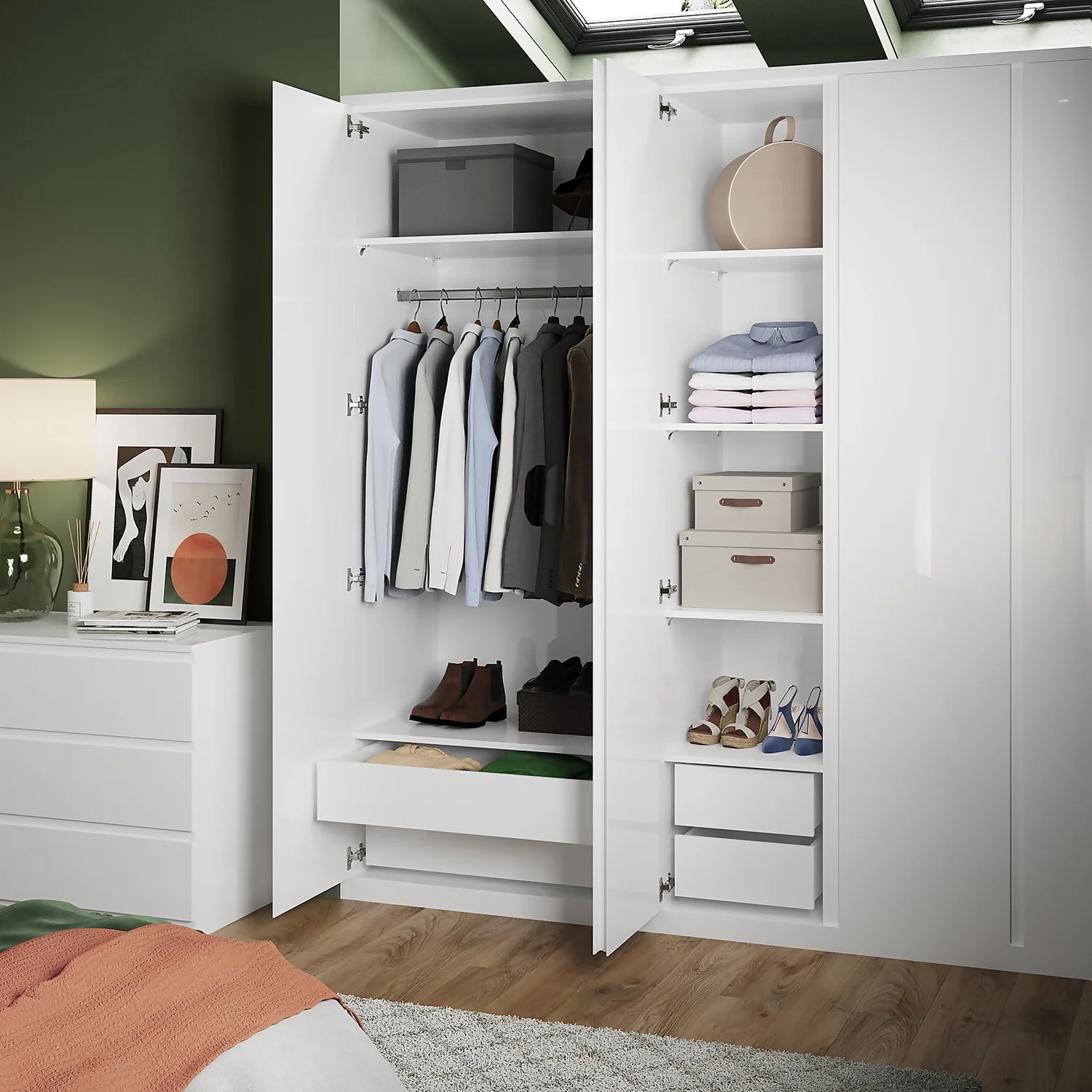 House Beautiful Double Wardrobe Internal Drawer - White 4 House Beautiful Double Wardrobe Internal Drawer - White - Image 4