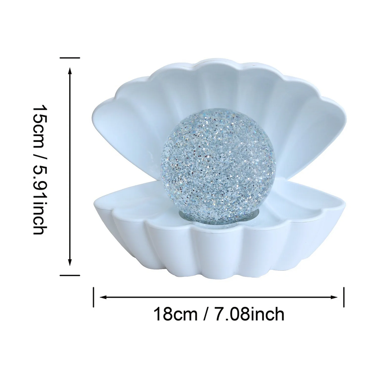 Colour Changing LED Glitter Shell Lamp 5 Colour Changing LED Glitter Shell Lamp - Image 5