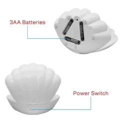 Colour Changing LED Glitter Shell Lamp 9 Colour Changing LED Glitter Shell Lamp -Cheap Deco Casa Store 13892610 8634998572582514