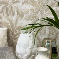 Belgravia Décor Palm Tree Textured Beige Wallpaper -Cheap Deco Casa Store 13909589 1344981675380150
