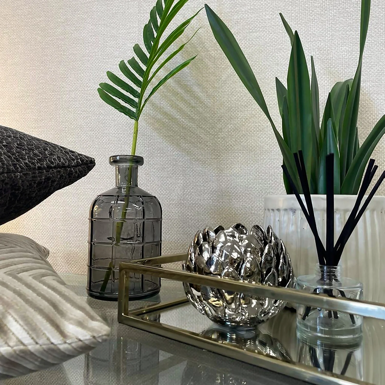 Belgravia Décor Palm Weave Textured Cream Wallpaper A4 Size Sample 2 Belgravia Décor Palm Weave Textured Cream Wallpaper A4 Size Sample - Image 2