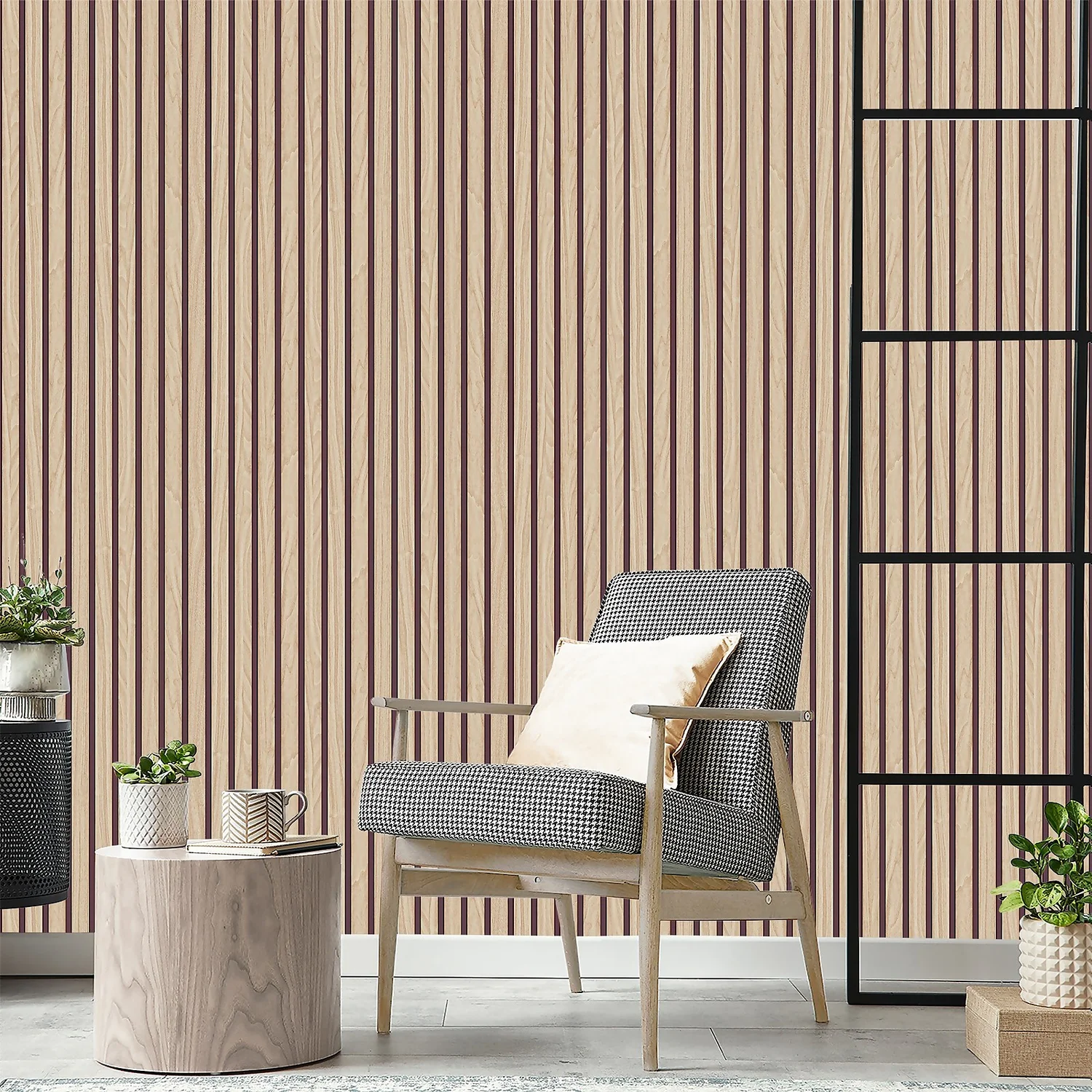 Belgravia Décor Wood Slat Textured Light Oak Wallpaper 2 Belgravia Décor Wood Slat Textured Light Oak Wallpaper - Image 2