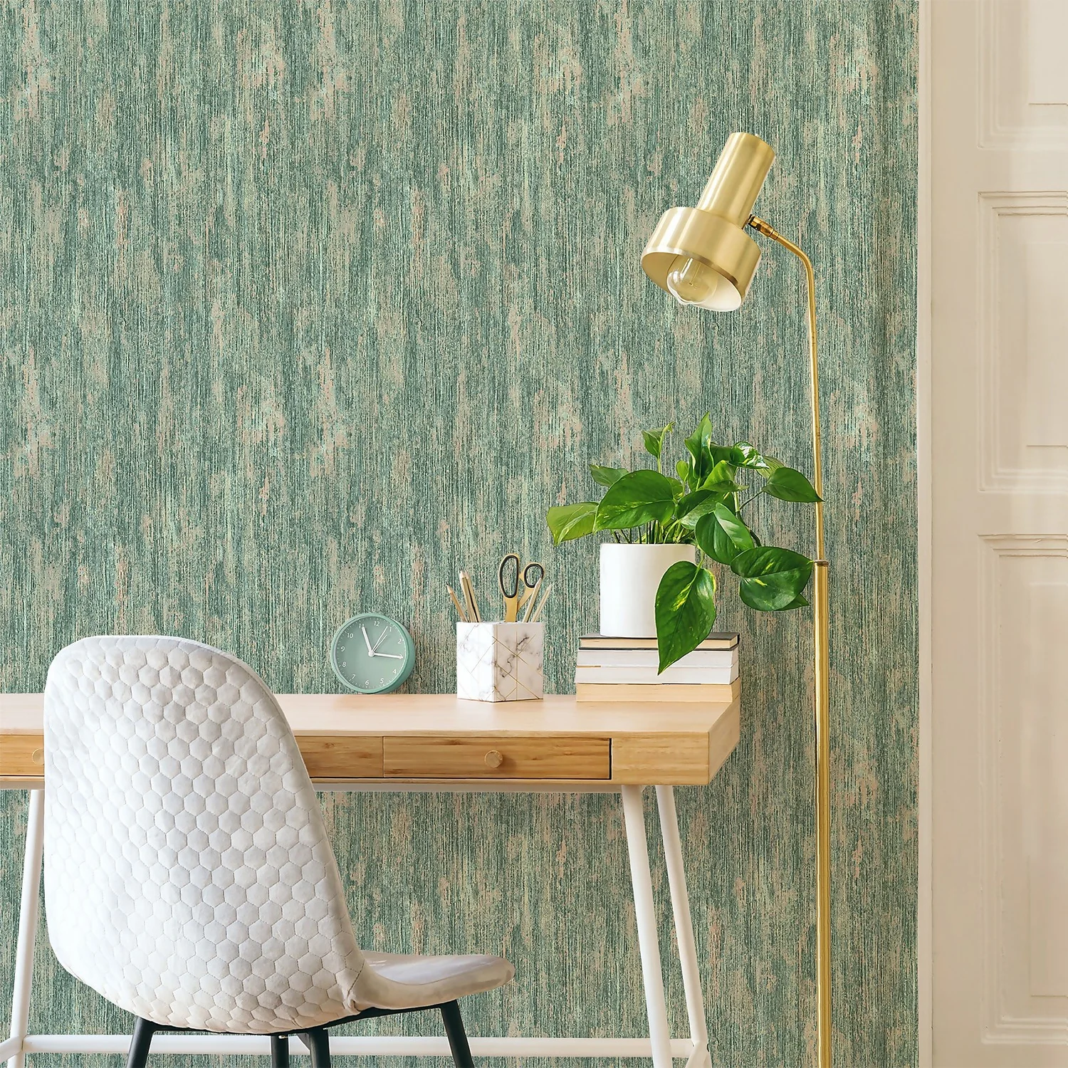 Belgravia Décor Retreat Distressed Textured Green Wallpaper A4 Size Sample 2 Belgravia Décor Retreat Distressed Textured Green Wallpaper A4 Size Sample - Image 2