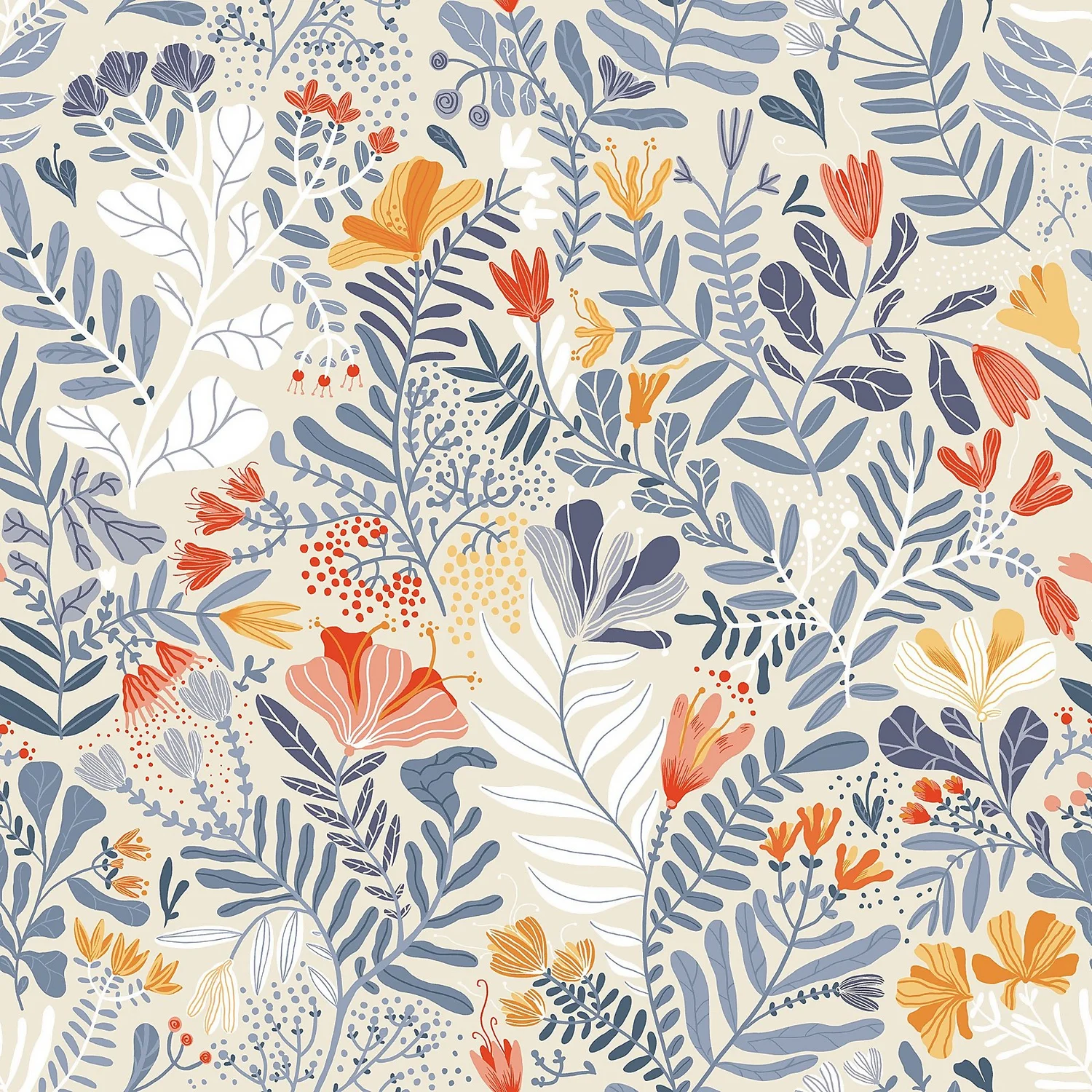 Galerie Wild Flower Blue Wallpaper 1 Galerie Wild Flower Blue Wallpaper