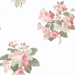 Galerie Floral Bouquet Pink Large Wallpaper Sample