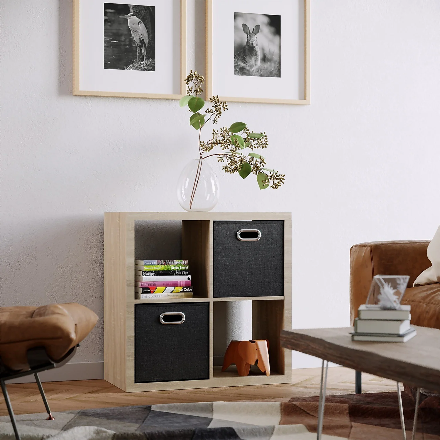 Clever Cube Fabric Insert - Set Of 2 - Woven Pepper 2 Clever Cube Fabric Insert - Set Of 2 - Woven Pepper - Image 2