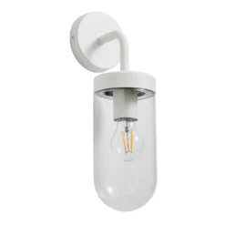 Kew Curved Arm E27 Outdoor Wall Light - Ivory -Cheap Deco Casa Store 13924366 6654980108520254