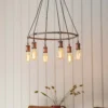 Henrik 6 Light Pendant Light - Pewter