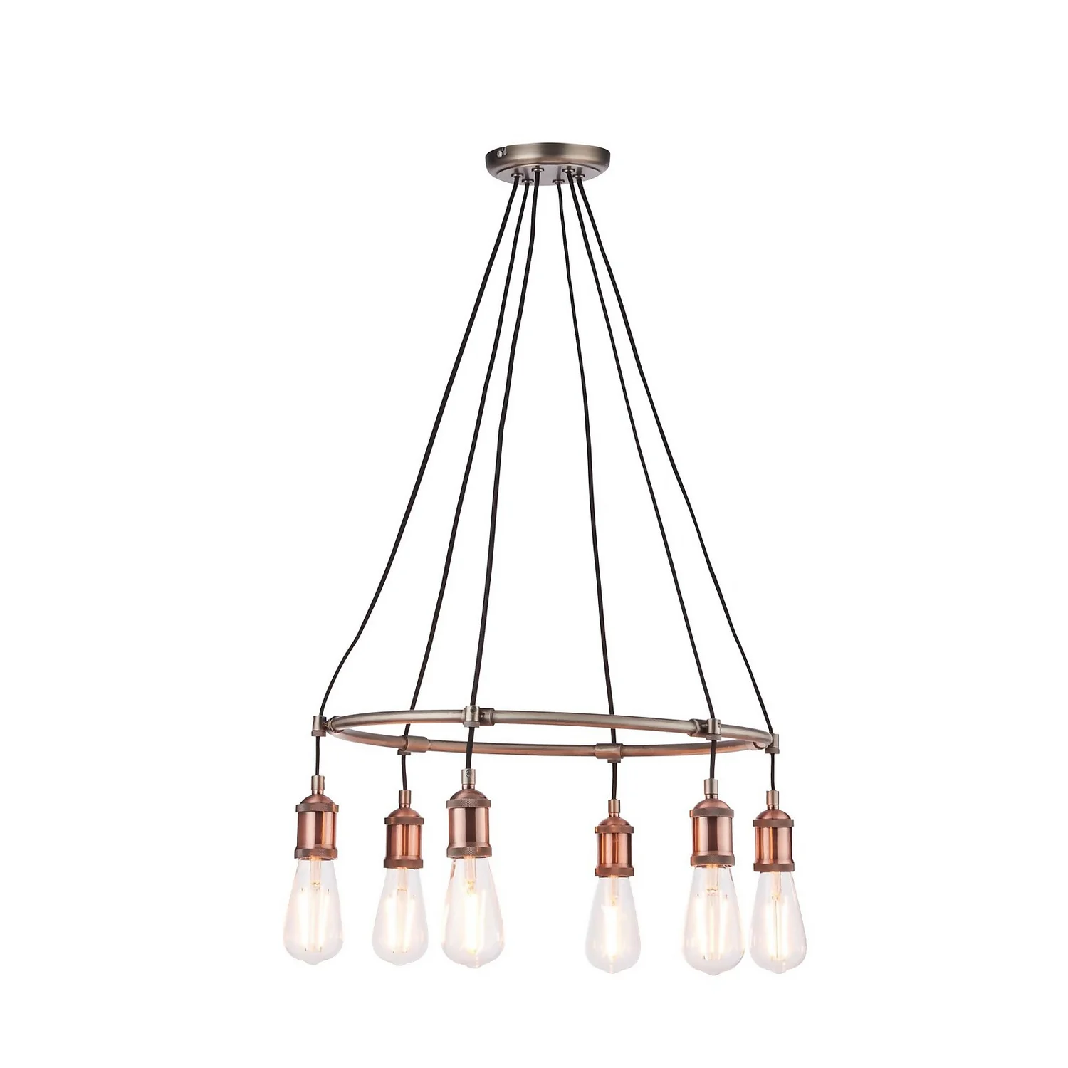 Henrik 6 Light Pendant Light - Pewter 2 Henrik 6 Light Pendant Light - Pewter - Image 2