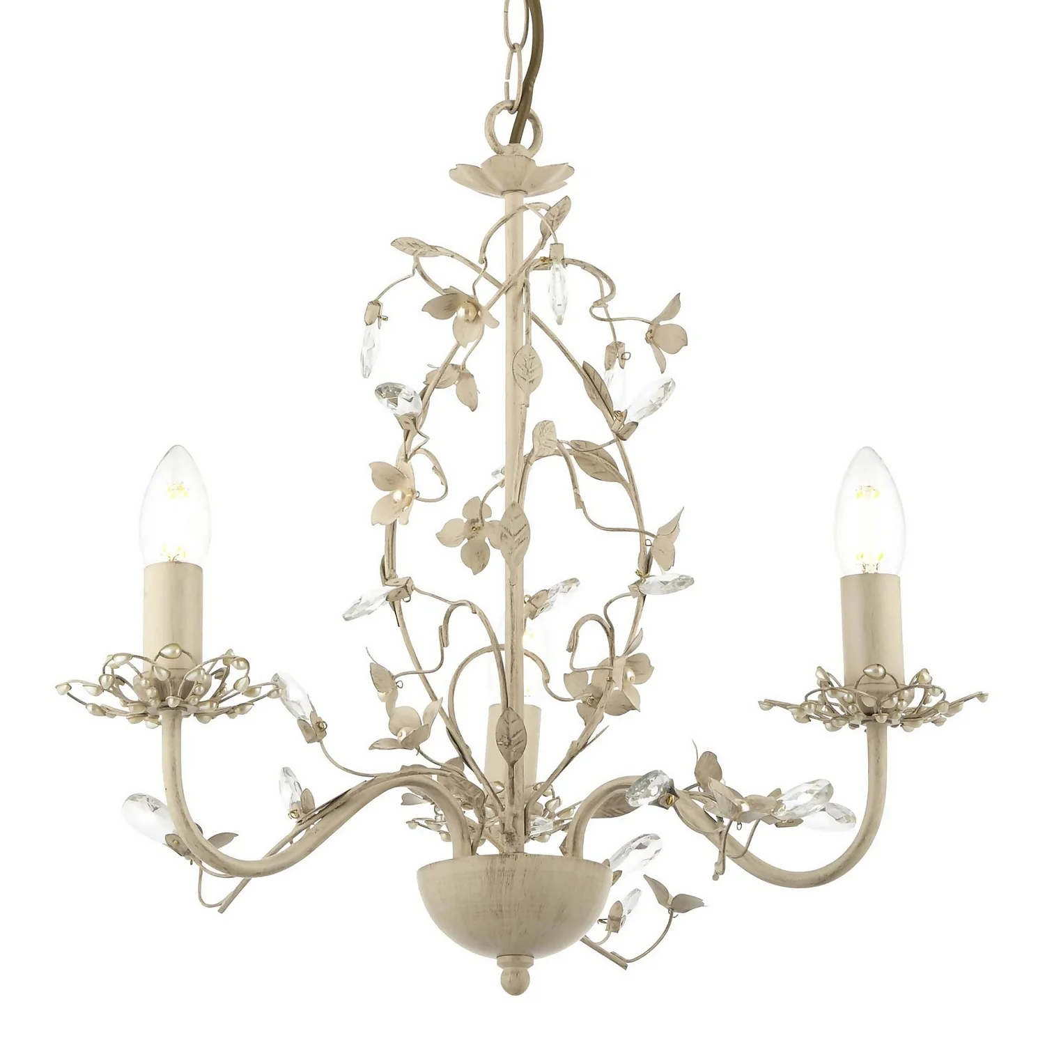 Isabel 3 Light Pendant Light - Cream 3 Isabel 3 Light Pendant Light - Cream - Image 3