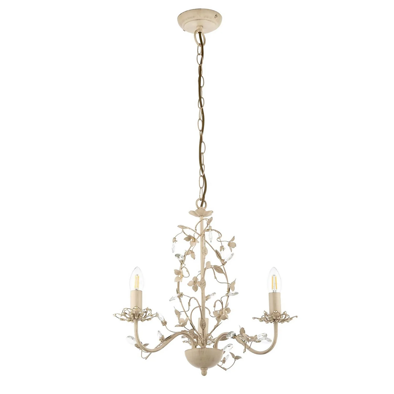 Isabel 3 Light Pendant Light - Cream 2 Isabel 3 Light Pendant Light - Cream - Image 2