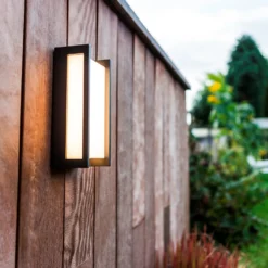 Lutec Qubo LED Rectangle Outdoor Wall Light - Anthracite -Cheap Deco Casa Store 13950212 1964993052280360