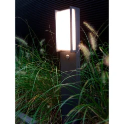 Lutec Qubo LED Outdoor Bollard Light With PIR Motion Sensor - Anthracite 8 Lutec Qubo LED Outdoor Bollard Light With PIR Motion Sensor - Anthracite -Cheap Deco Casa Store 13950216 1804993052339181