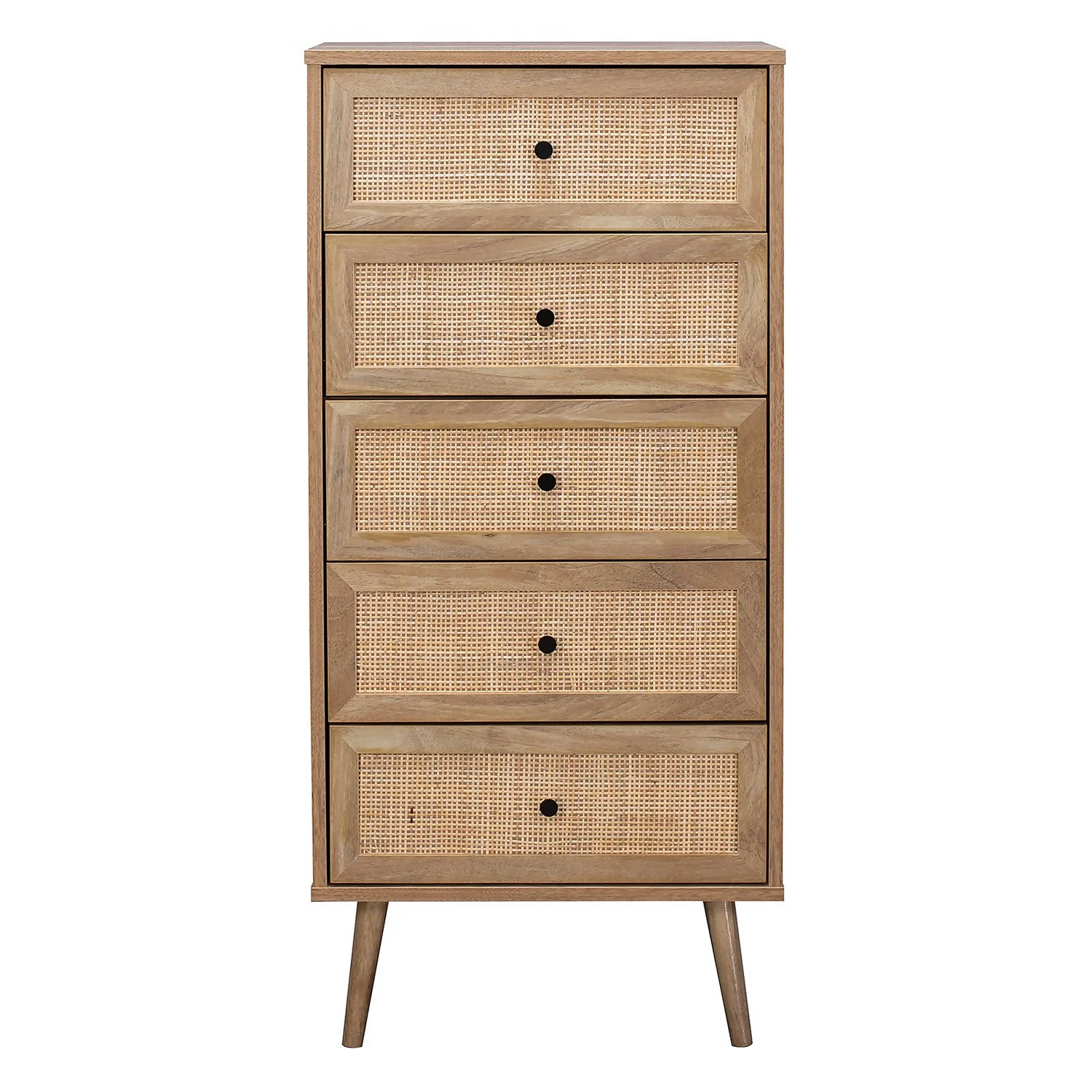 Kubu Rattan 5 Drawer Tallboy 4 Kubu Rattan 5 Drawer Tallboy - Image 4