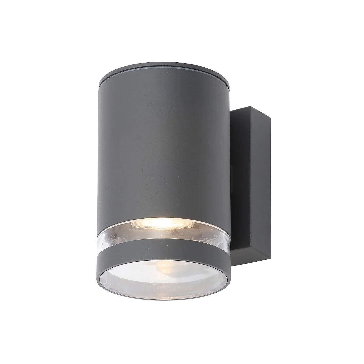 Lens Outdoor Down Wall Light - Anthracite 2 Lens Outdoor Down Wall Light - Anthracite - Image 2