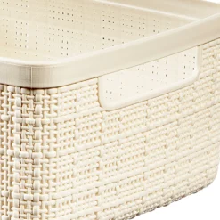 Curver Jute Small Recycled Storage Basket - 5L White -Cheap Deco Casa Store 13965909 1704995188213460