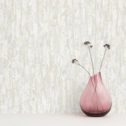 Grandeco Imperia White & Silver Raised Textured Metallic Wallpaper -Cheap Deco Casa Store 13980238 2104998777722286