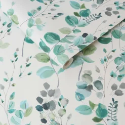 Fresco Watercolour Green Leaves White Grey Wallpaper 7 Fresco Watercolour Green Leaves White Grey Wallpaper -Cheap Deco Casa Store 13991828 9405003725033950