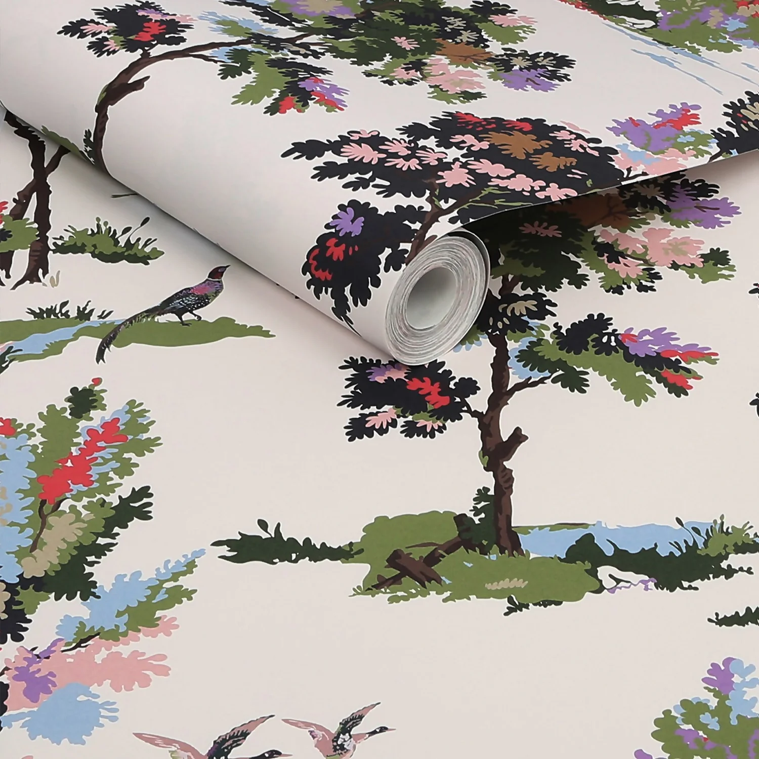 Joules Woodland Scene Dawn Grey Wallpaper 3 Joules Woodland Scene Dawn Grey Wallpaper - Image 3
