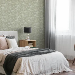 Fresco Artisan Leaf Sage Wallpaper 7 Fresco Artisan Leaf Sage Wallpaper -Cheap Deco Casa Store 13991878 1545003725226550