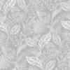 Fresco Artisan Leaf Grey Wallpaper