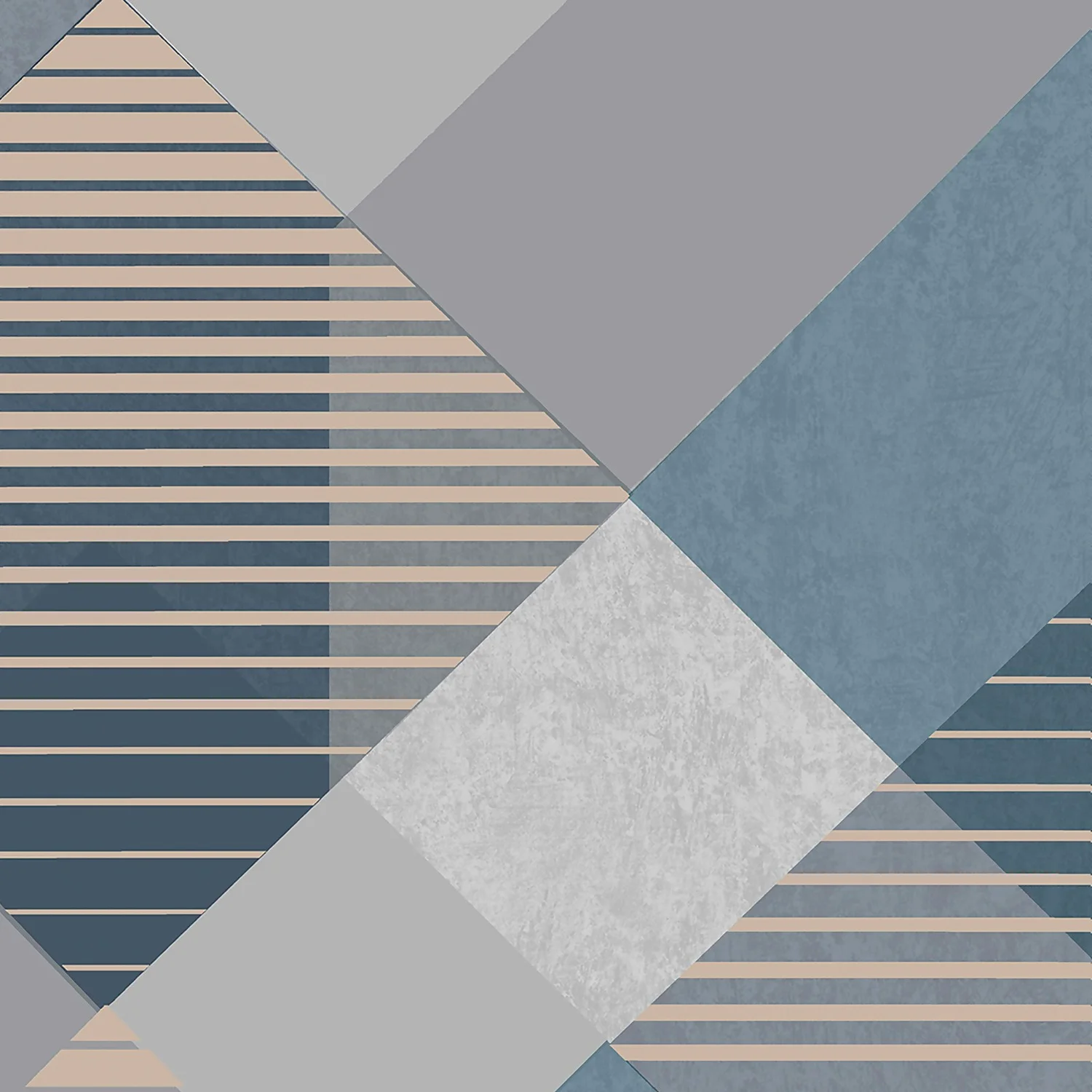 Superfresco Easy Kaleidoscope Denim Wallpaper 2 Superfresco Easy Kaleidoscope Denim Wallpaper - Image 2