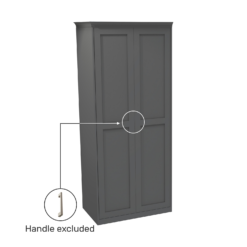 House Beautiful Realm Fitted Look Double Wardrobe, Oak Effect Carcass - Carbon Grey Shaker Doors (W) 1001mm X (H) 2256mm 7 House Beautiful Realm Fitted Look Double Wardrobe, Oak Effect Carcass - Carbon Grey Shaker Doors (W) 1001mm X (H) 2256mm -Cheap Deco Casa Store 13999776 2115014911748455