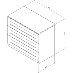 House Beautiful Realm Wide Chest Of Drawers - Carbon Grey Shaker (W) 900mm X (H) 756mm 11 House Beautiful Realm Wide Chest Of Drawers - Carbon Grey Shaker (W) 900mm X (H) 756mm -Cheap Deco Casa Store 13999808 1685005573857045