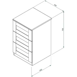 House Beautiful Realm Narrow Chest Of Drawers - Grey Shaker (W) 450mm X (H) 756mm 9 House Beautiful Realm Narrow Chest Of Drawers - Grey Shaker (W) 450mm X (H) 756mm -Cheap Deco Casa Store 13999815 1055005576365714