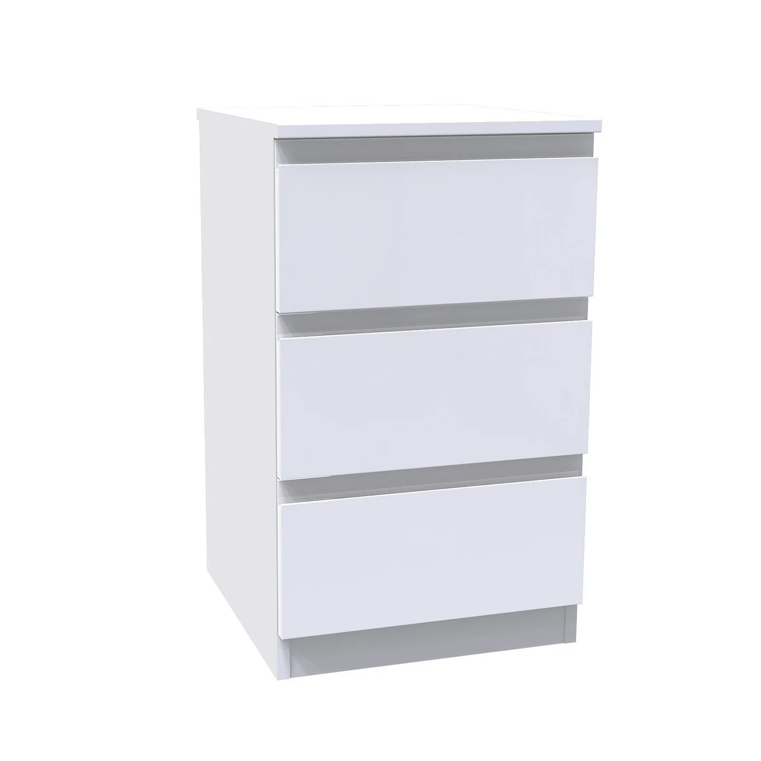 House Beautiful Escape Narrow Chest Of Drawers - Gloss White Handleless (W) 450mm X (H) 756mm 1 House Beautiful Escape Narrow Chest Of Drawers - Gloss White Handleless (W) 450mm X (H) 756mm