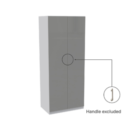 House Beautiful Honest Double Wardrobe, White Carcass - Gloss Grey Slab Doors (W) 900mm X (H) 2196mm 7 House Beautiful Honest Double Wardrobe, White Carcass - Gloss Grey Slab Doors (W) 900mm X (H) 2196mm -Cheap Deco Casa Store 13999841 9185005573484310