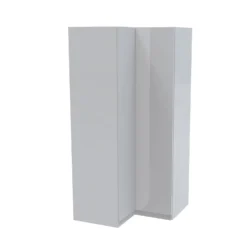 House Beautiful Honest Corner Wardrobe, White Carcass - Gloss White Slab Doors (W) 1053mm X (H) 2196mm