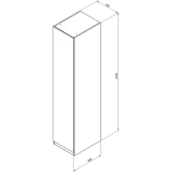 House Beautiful Escape Single Wardrobe, Grey Carcass - Gloss White Handleless Door (W) 450mm X (H) 2196mm 7 House Beautiful Escape Single Wardrobe, Grey Carcass - Gloss White Handleless Door (W) 450mm X (H) 2196mm -Cheap Deco Casa Store 13999914 1395005574668059