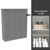 House Beautiful Realm Fitted Look Quad Wardrobe, Grey Carcass - Grey Shaker Doors (W) 1901mm X (H) 2256mm