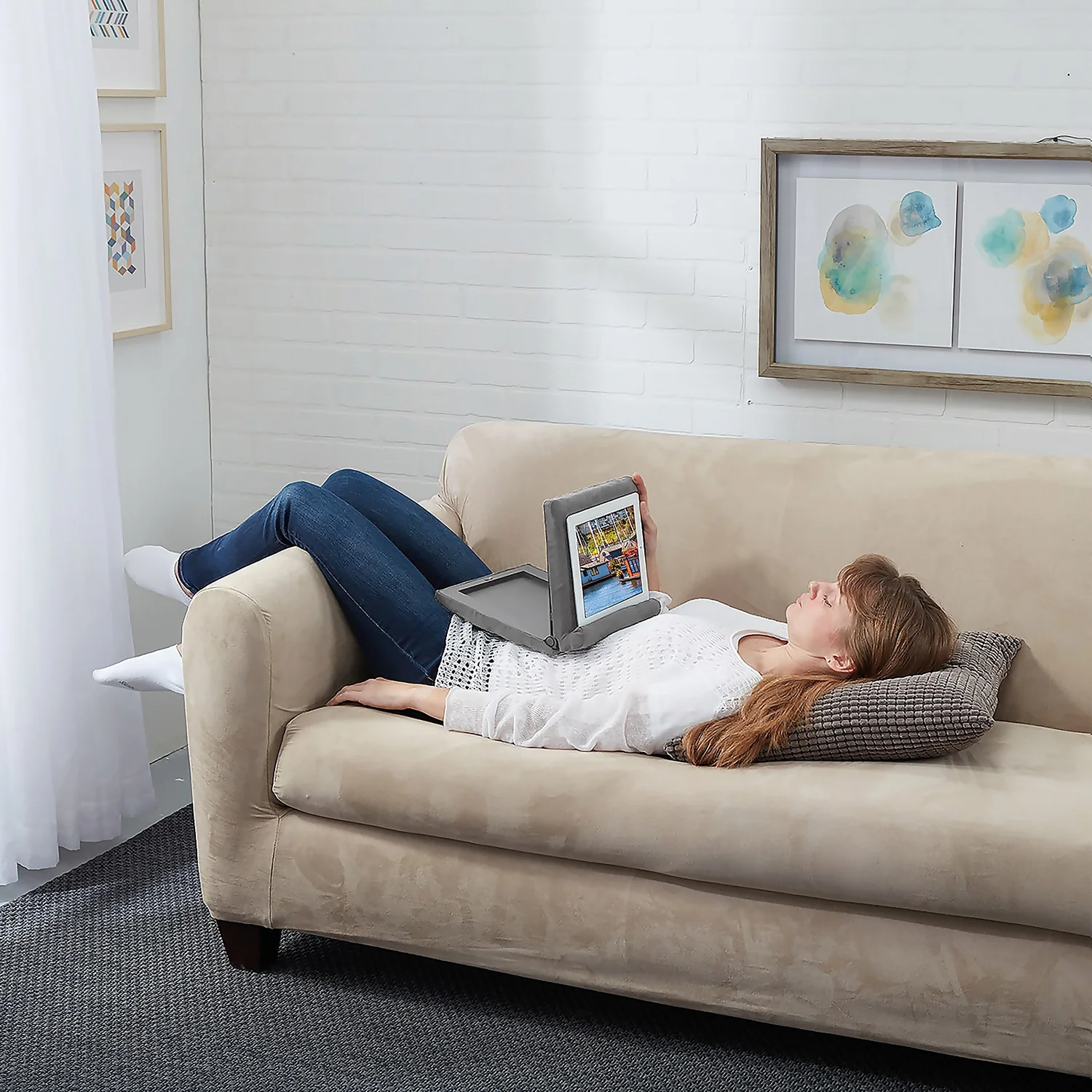 JML Pill-O-Pad Foldaway - Multi - Angle Soft Tablet Stand 3 JML Pill-O-Pad Foldaway - Multi - Angle Soft Tablet Stand - Image 3