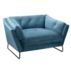 The Snuggler Button Chair - Aegean Blue