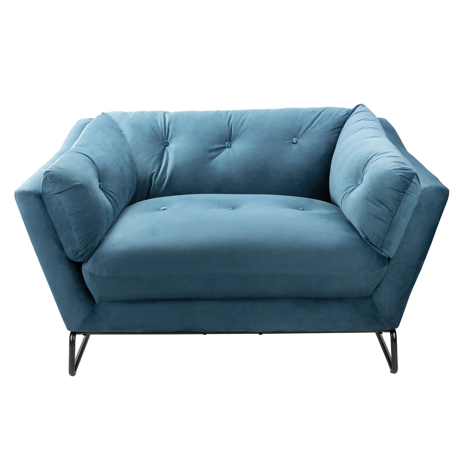 The Snuggler Button Chair - Aegean Blue 2 The Snuggler Button Chair - Aegean Blue - Image 2