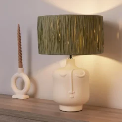 Face Table Lamp - Sage 10 Face Table Lamp - Sage -Cheap Deco Casa Store 14232791 1515027588655174