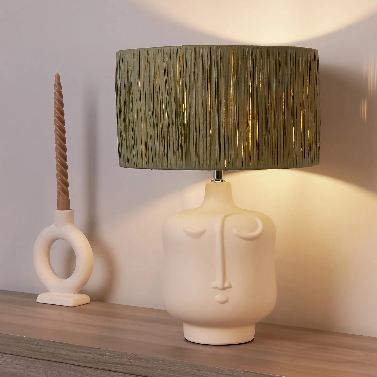 Face Table Lamp - Sage 5 Face Table Lamp - Sage - Image 5